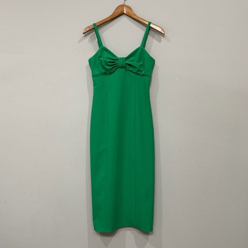 Cinq A Sept Sheath Sleeveless Midi‎ Dress Kelly Green Size 2